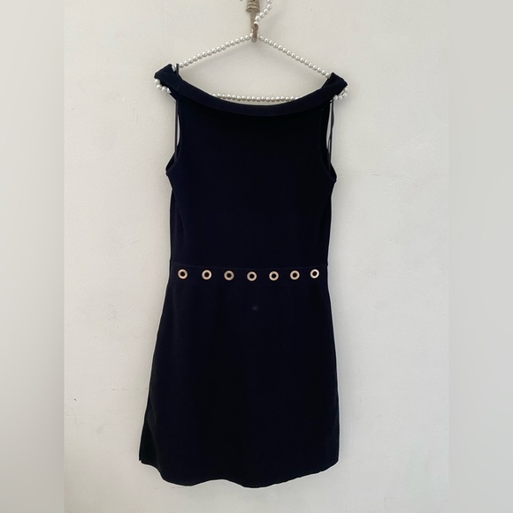 Morgan de Toi Black  vintage y2k Mini Dress with Gold Accents - Picture 6 of 9